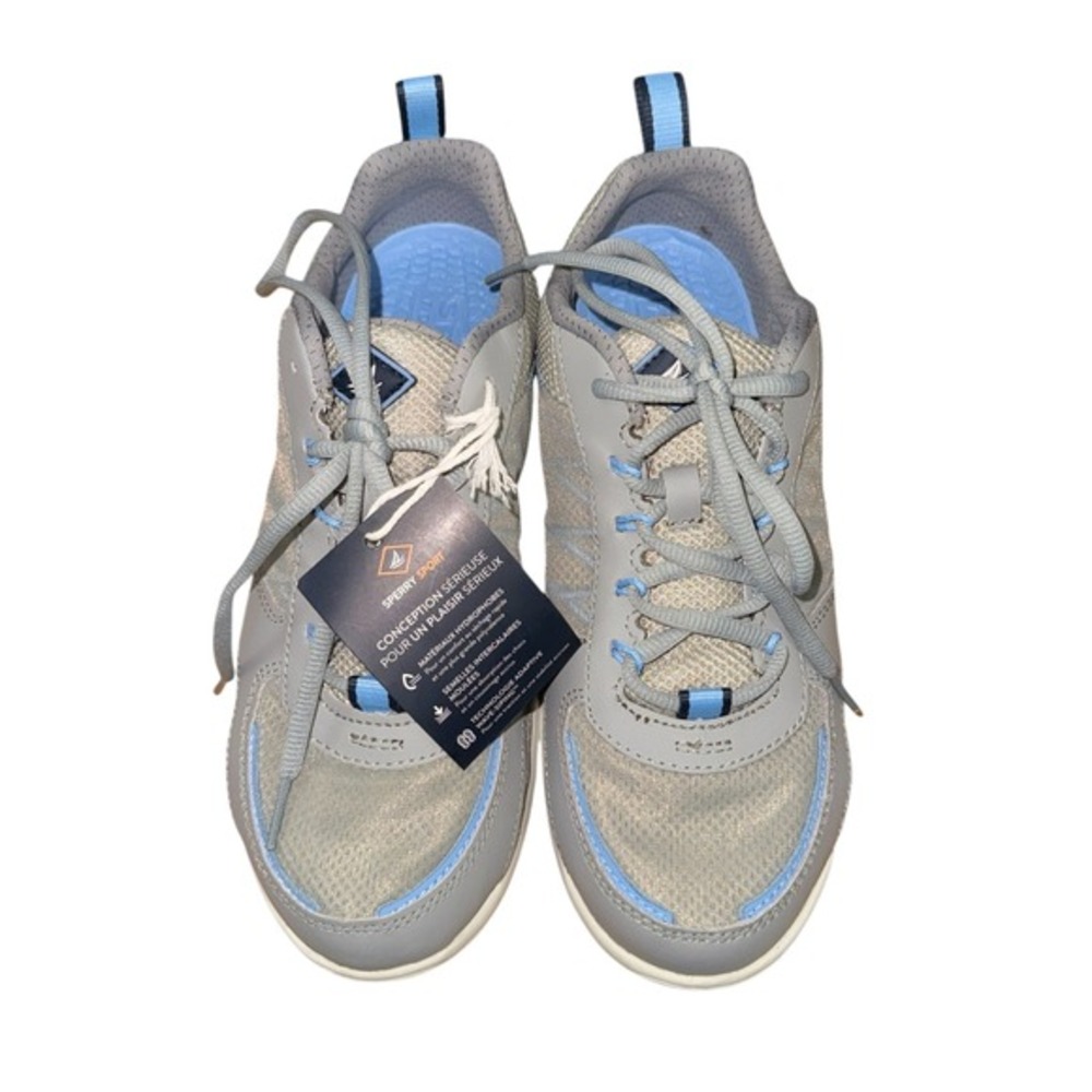 NEW Sperry Harbormaster 2‎ Womens 8.5 Shoes Sneakers Grey/Blue STS49152 Nautical